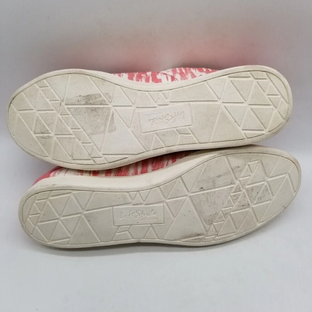 Life Stride Women Emily Slip On‎ Shoes Printed Pink 10
